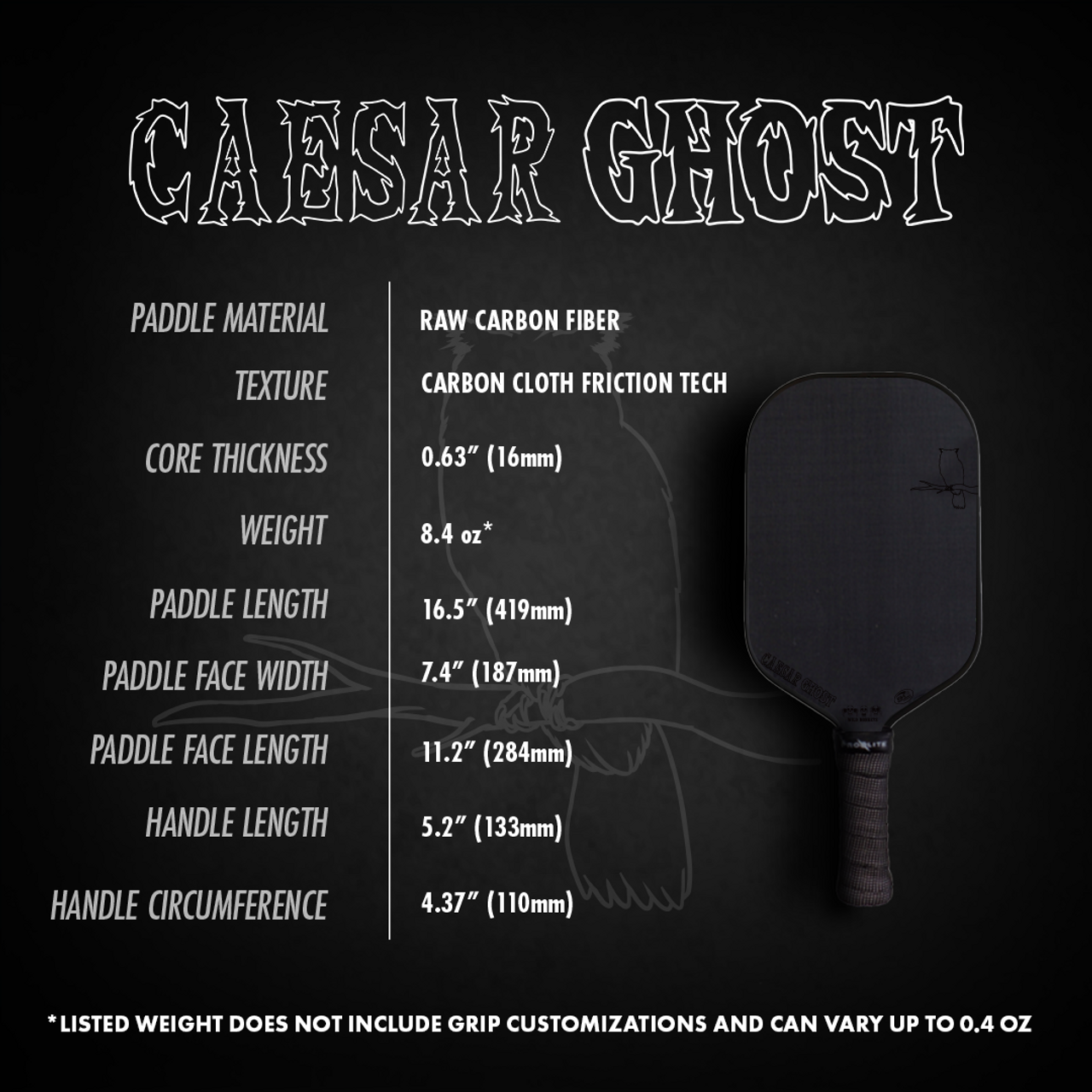 Wild Monkeys Caesar Ghost Elongated Raw T700 Carbon Fiber