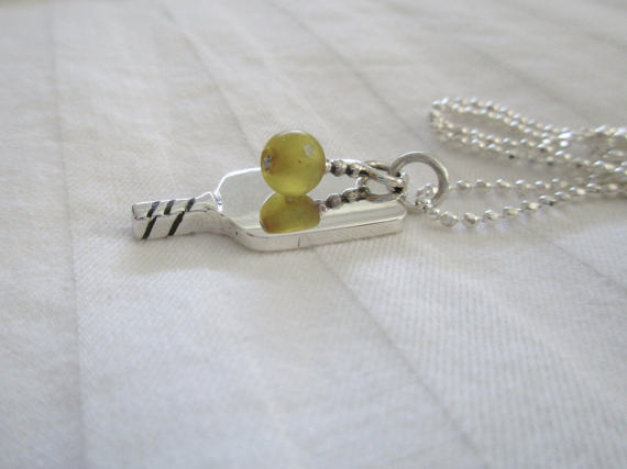 PB&J Sterling Silver Pickleball Paddle and Ball - Clank