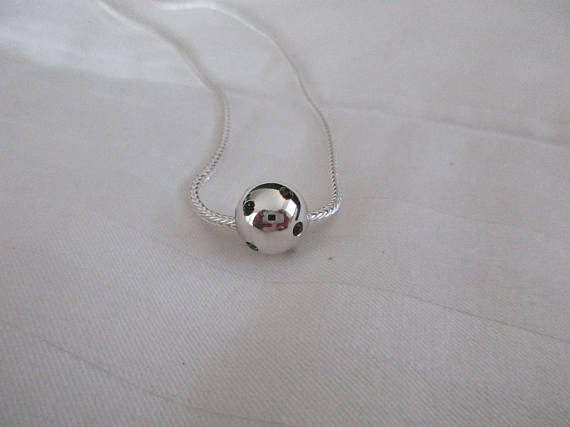 PB&J Sterling Silver Pickleball Charm Ball Pendant (pbc4)