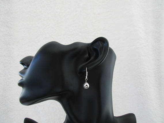 PB&J Sterling Silver Leverback Pickleball Earrings (Pbe38)