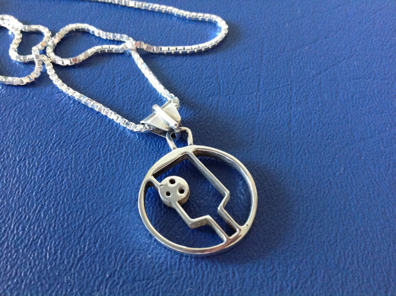 PB&J Sterling Silver Pickleball Pendant (Pb10-2)