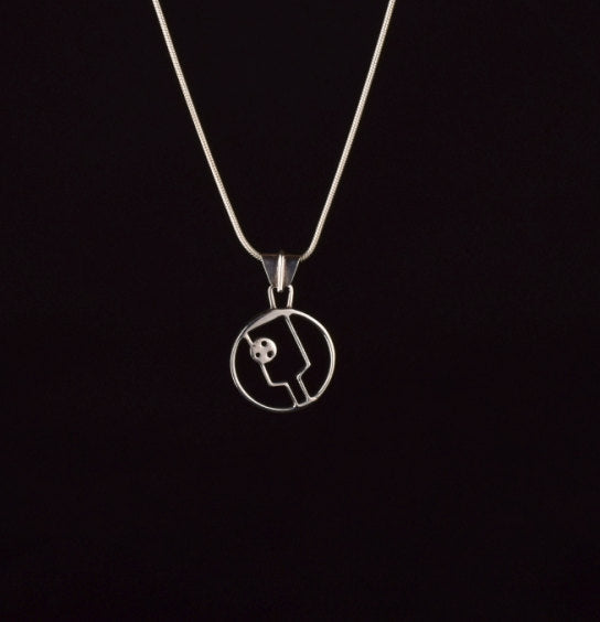 PB&J Sterling Silver Pickleball Pendant (Pb10-2)