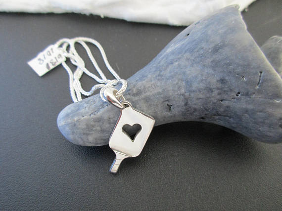 PB&J Sterling Silver Heart Pickleball Paddle (pb14)
