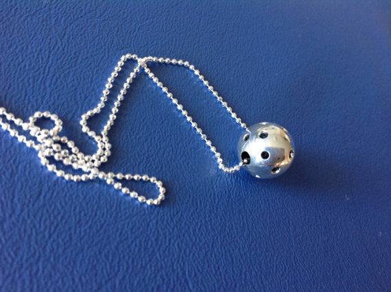 PB&J Sterling Silver Mini Me Pickleball Pendant (Pb31)