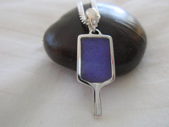 PB&J Large Acrylic-Filled Pickleball Paddle Pendant (pb44)