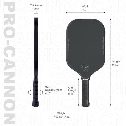 Luzzpickleball Cannon Paddle T700 Carbon