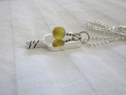PB&J Sterling Silver Pickleball Paddle and Ball - Clank