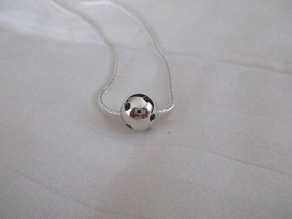 PB&J Sterling Silver Pickleball Charm Ball Pendant (pbc4)