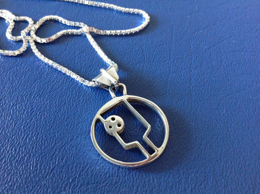 PB&J Sterling Silver Pickleball Pendant (Pb10-2)