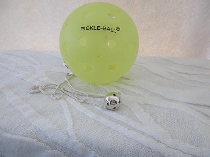PB&J Sterling Silver Mini Me Pickleball Pendant (Pb31)