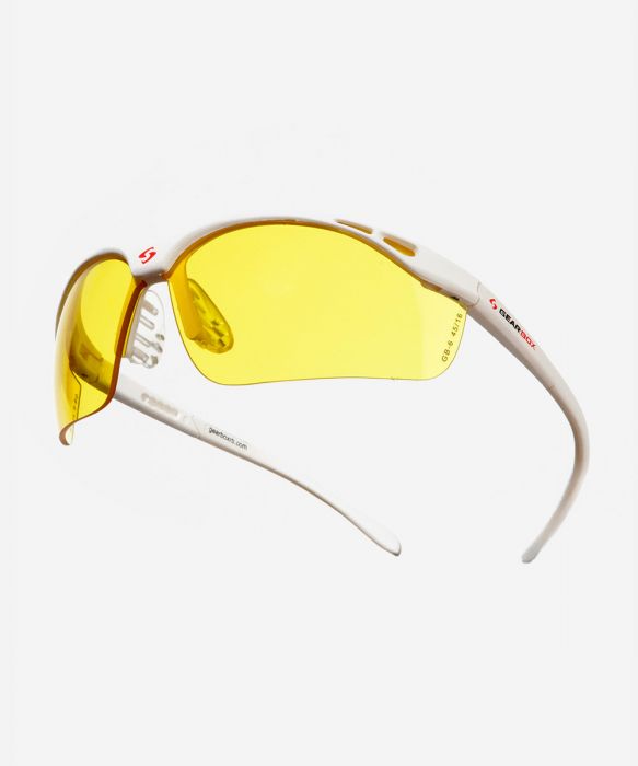 Gearbox Vision Eyewear - Slim Fit - Amber Lens - White Frame